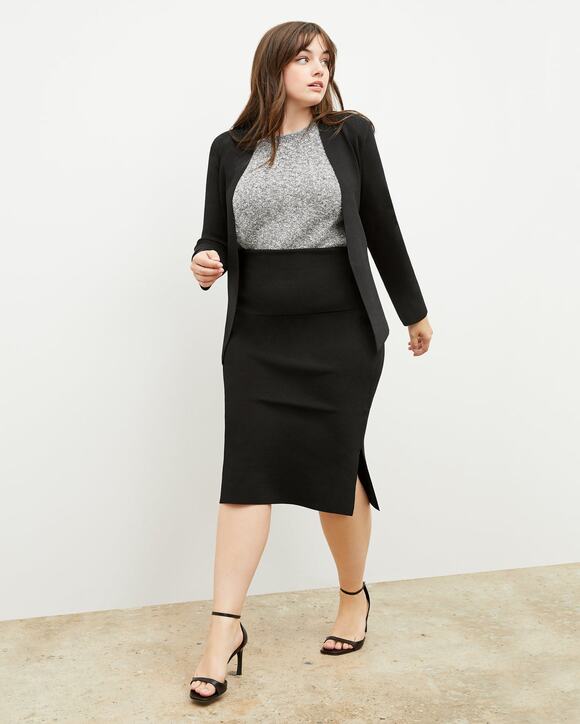 MM Lafleur Dresses & Skirts - M.M Lafleur Harlem Skirt NWT Jardigan Knit Black 1X Stretchy Pencil Bodycon